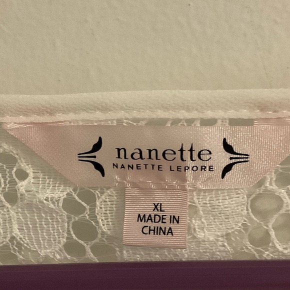 Nanette Lepore Cream Lace Accent Blouse - Picture 3 of 4